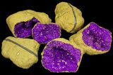Lot: - Dyed (Purple) Quartz Geodes - Pieces #77246-1